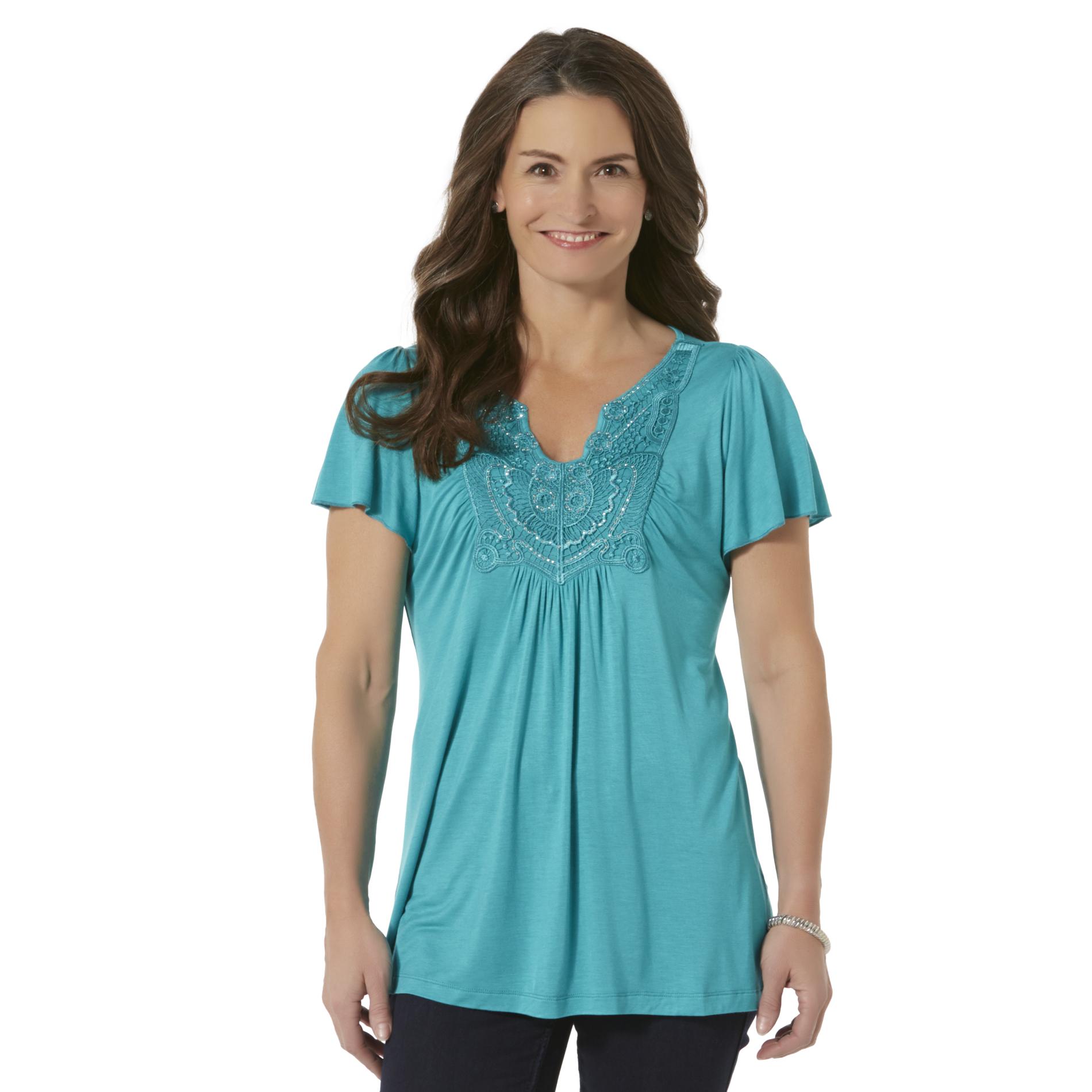 Live and Let Live Petite's Embellished Top