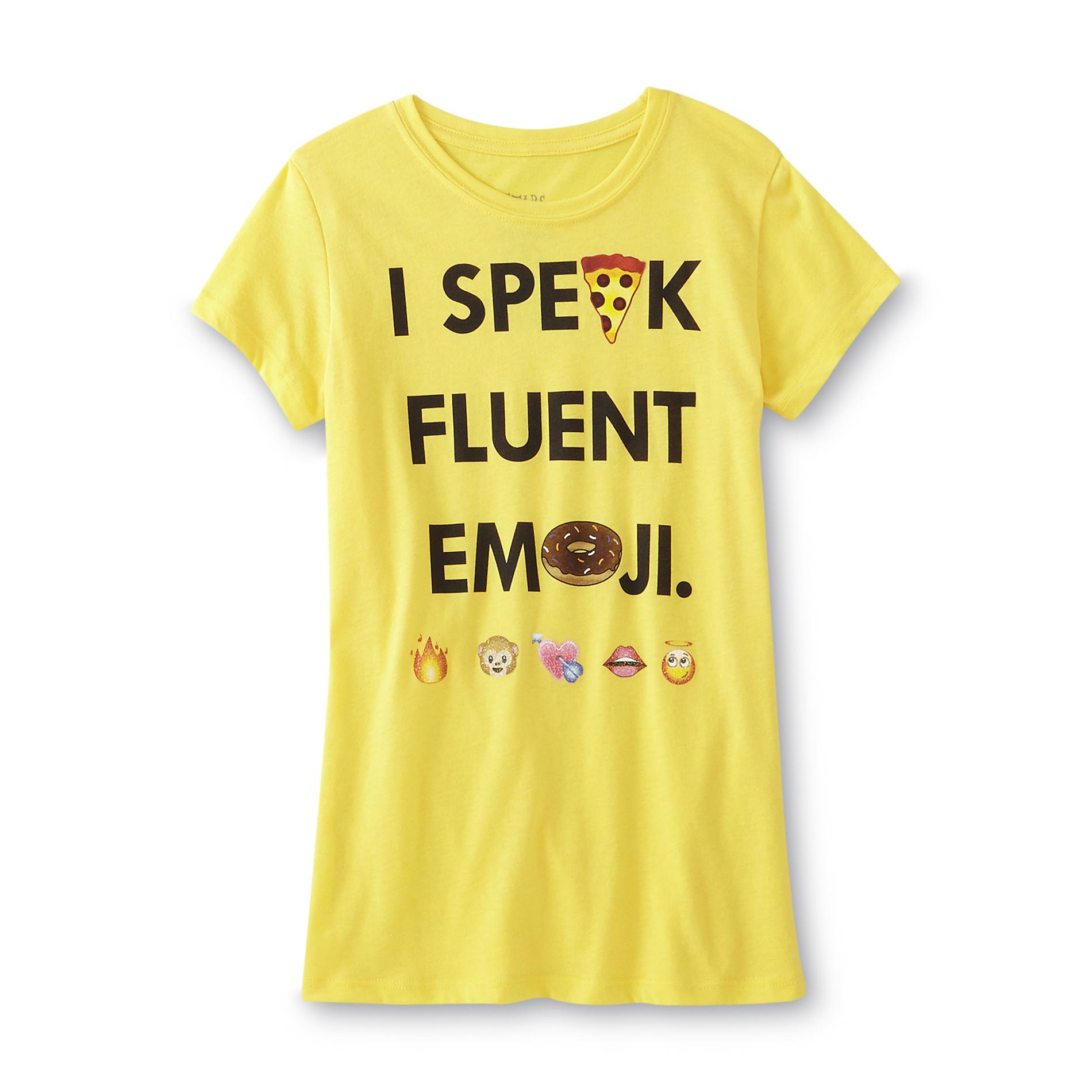 Girl's Graphic T-Shirt - Fluent Emoji
