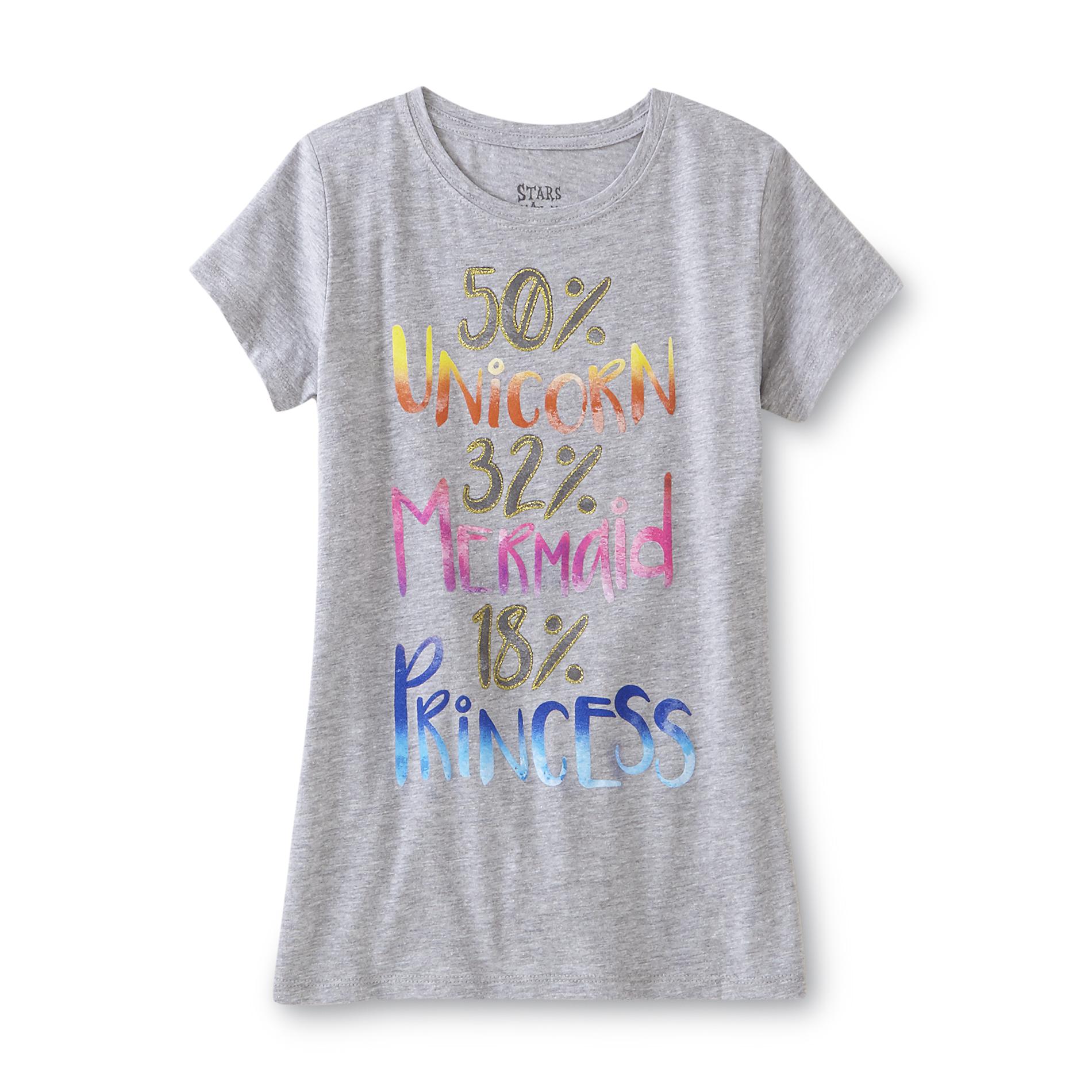 Girl's Graphic T-Shirt - 50% Unicorn