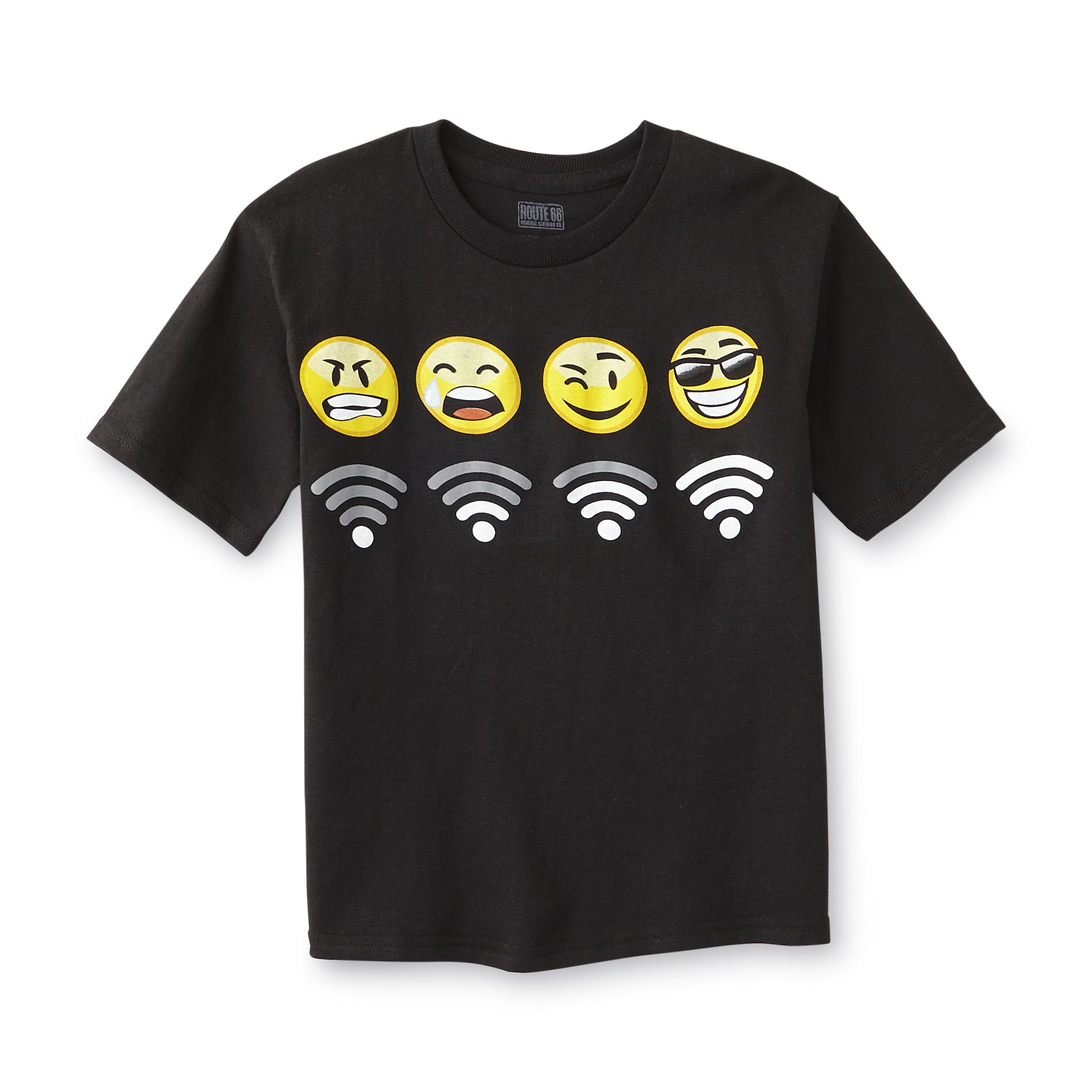 Boy's Graphic T-Shirt - Wifi Emojis