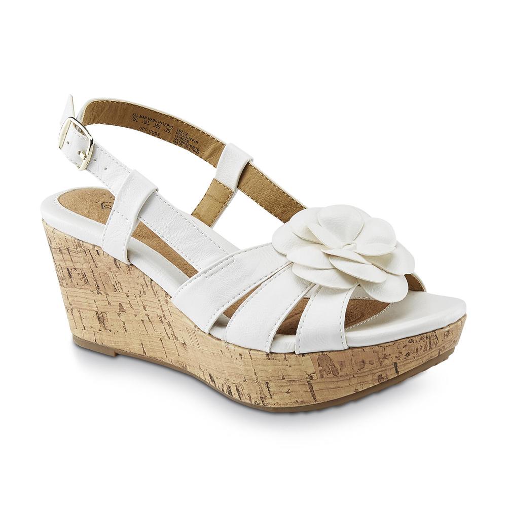faith white wedges
