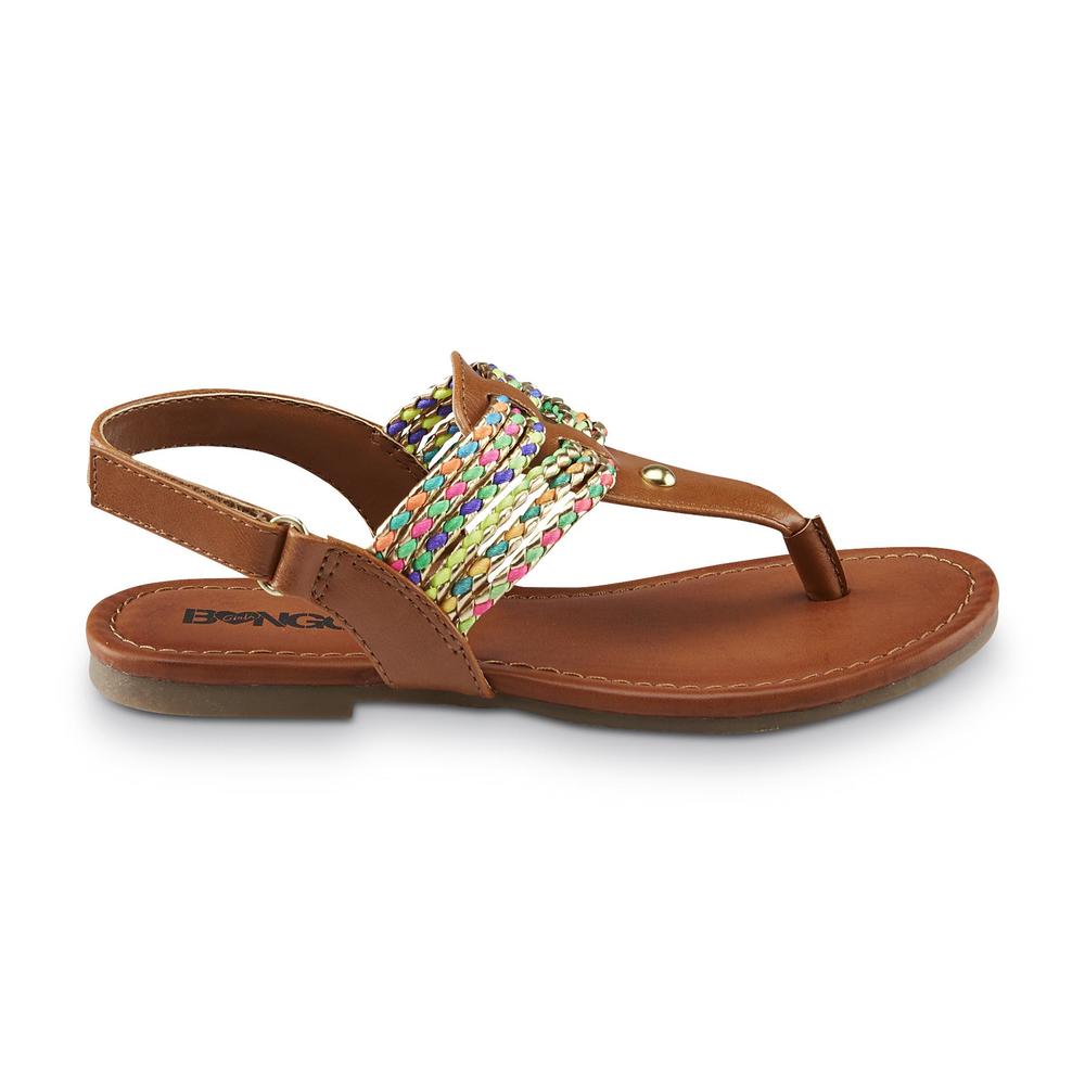 Bongo Girl's Sadie Multicolor/Gold T-Strap Sandal