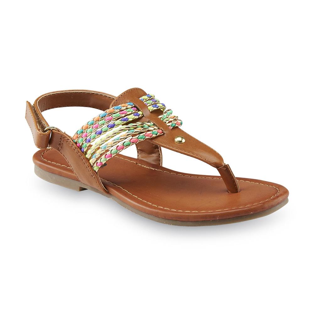 Bongo Girl's Sadie Multicolor/Gold T-Strap Sandal
