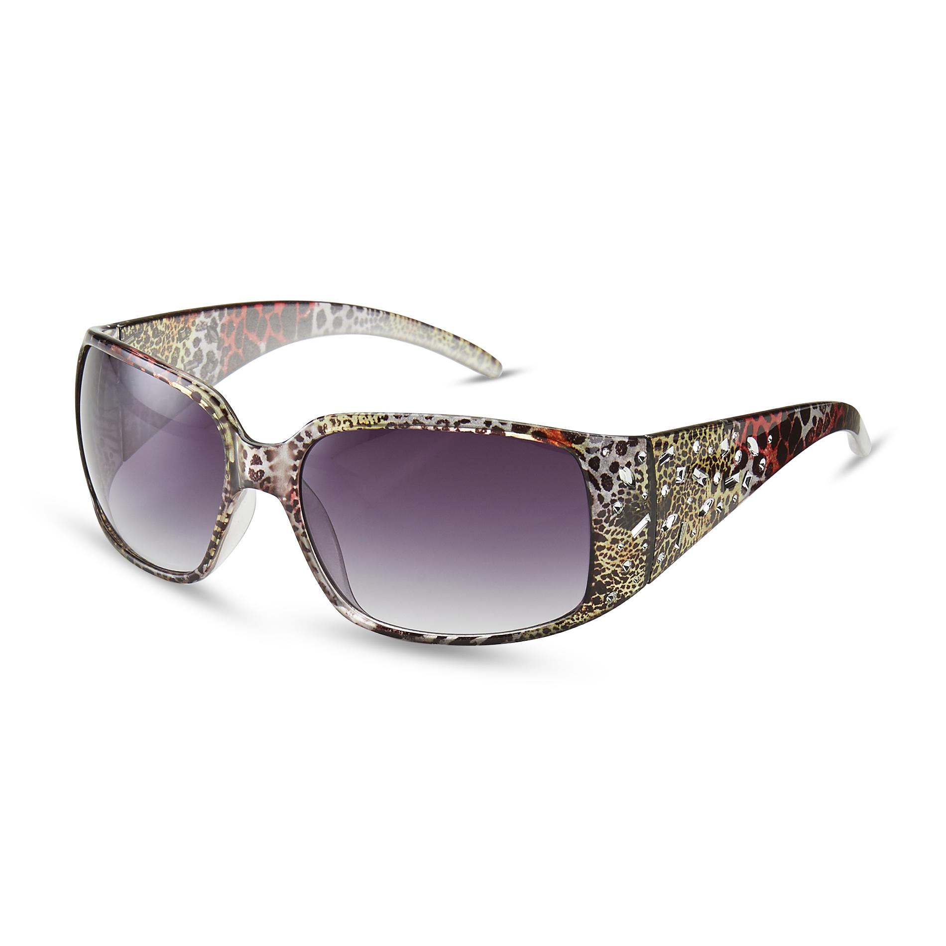 Joe Boxer Women's Embellished Rectangle Sunglasses