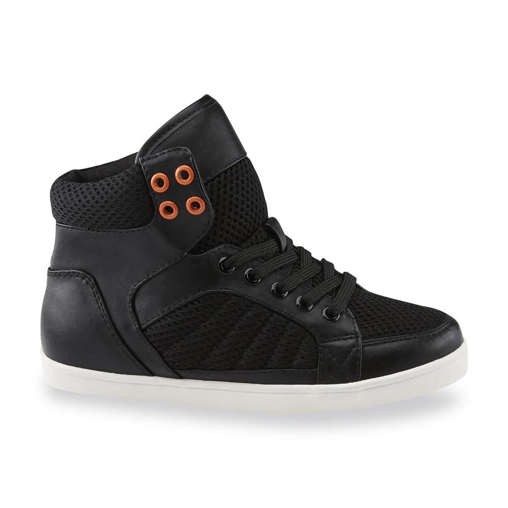 Route 66 Boy's Aiden Black/Orange High-Top Sneaker