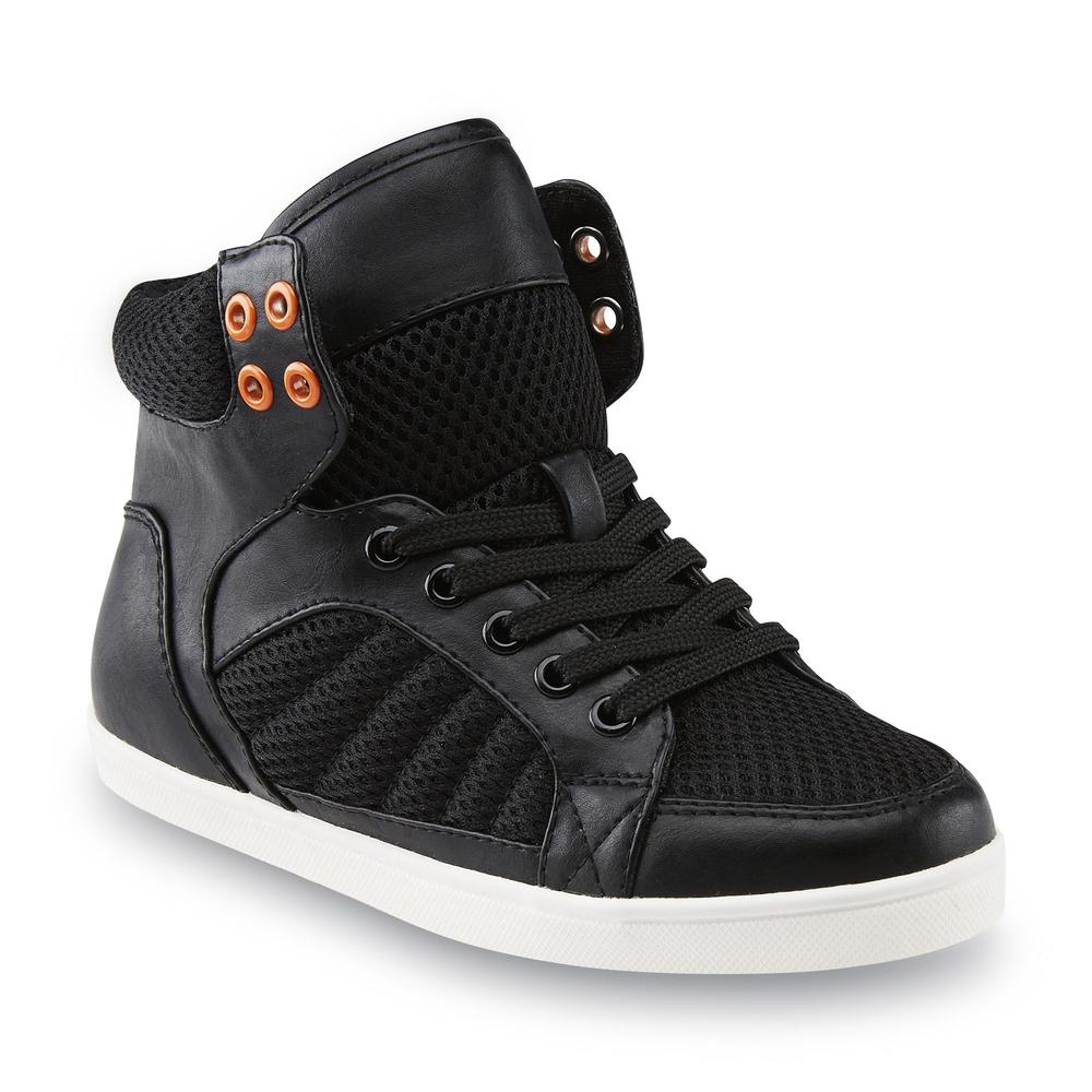 Route 66 Boy's Aiden Black/Orange High-Top Sneaker