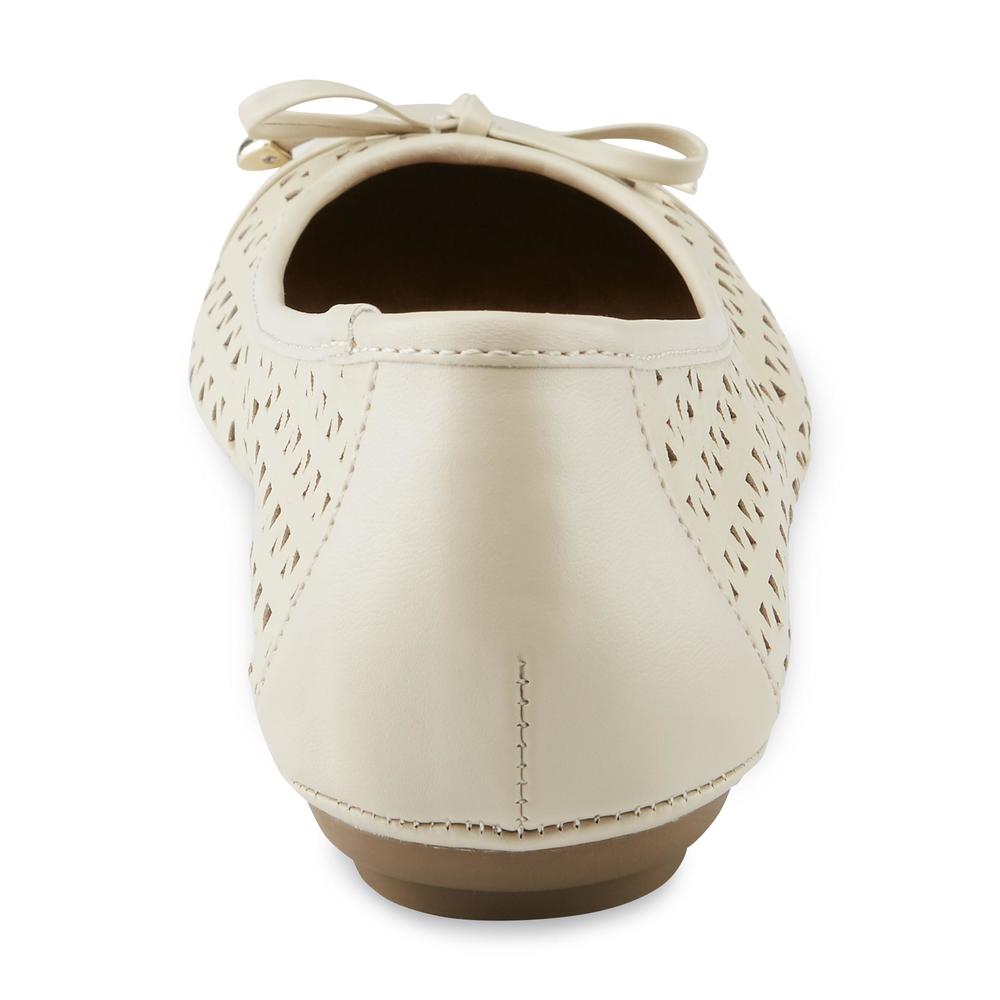 I Love Comfort Women's Leather Percy Ivory Ballet Flat