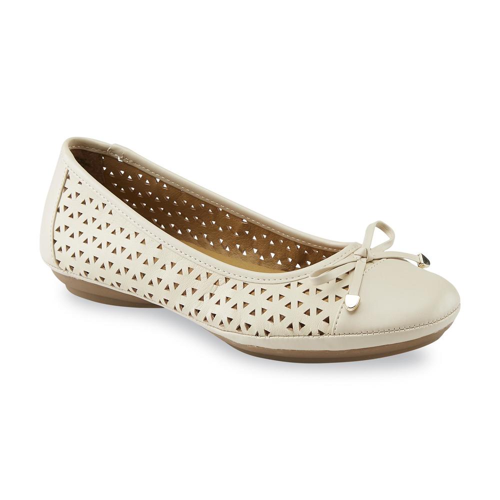 I Love Comfort Women's Leather Percy Ivory Ballet Flat