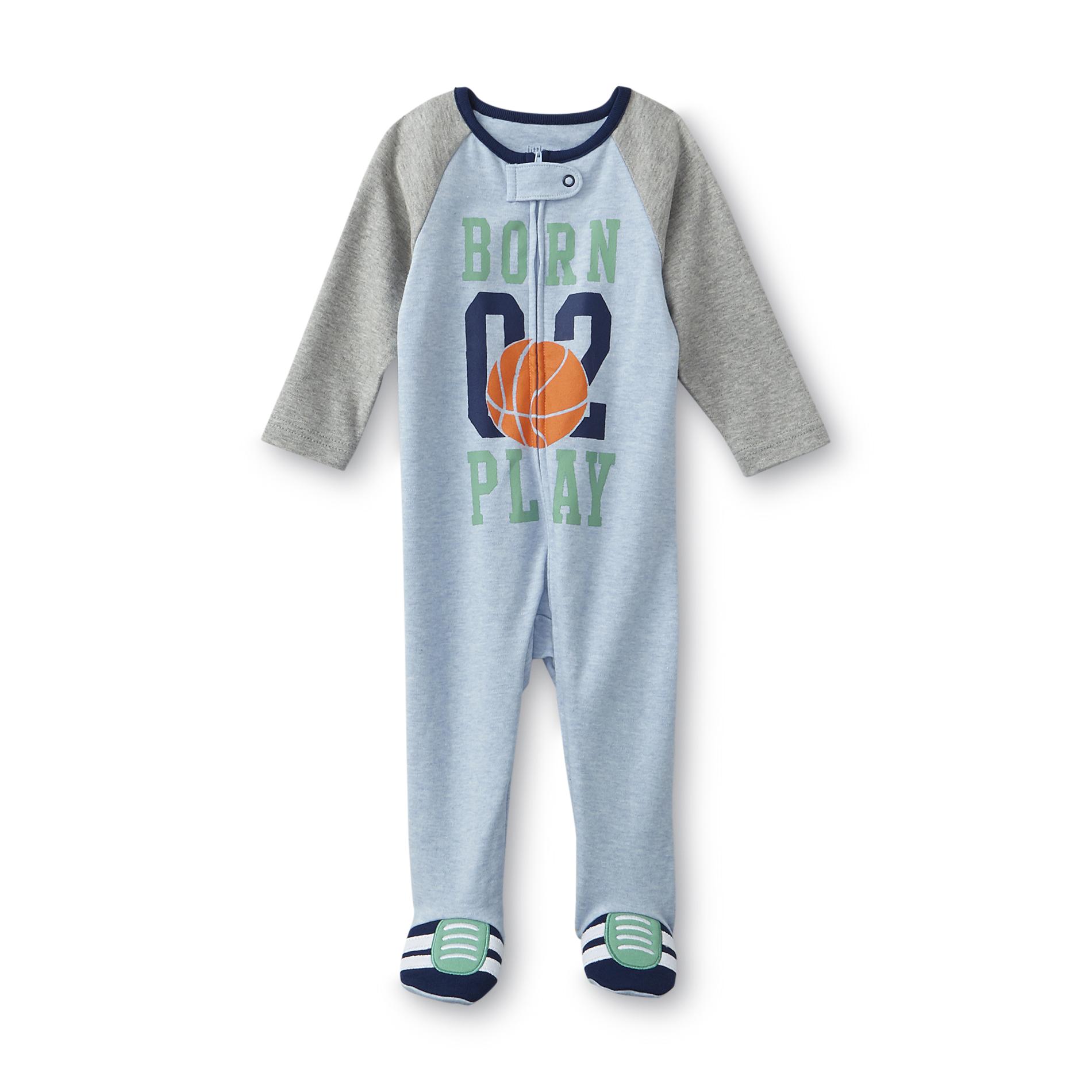 Little Wonders Newborn Boy's Sleeper Pajamas - Sports
