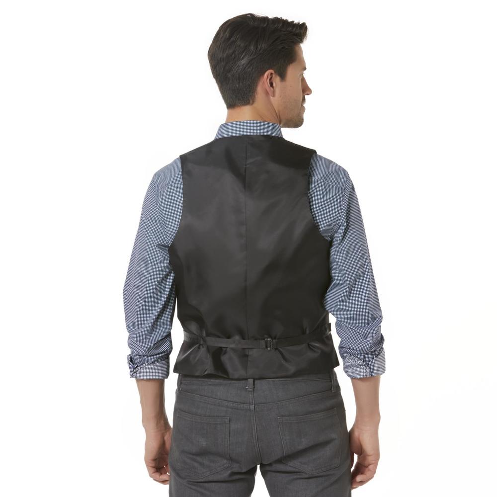Structure Men's Fitted Suit Vest - Pin Dots