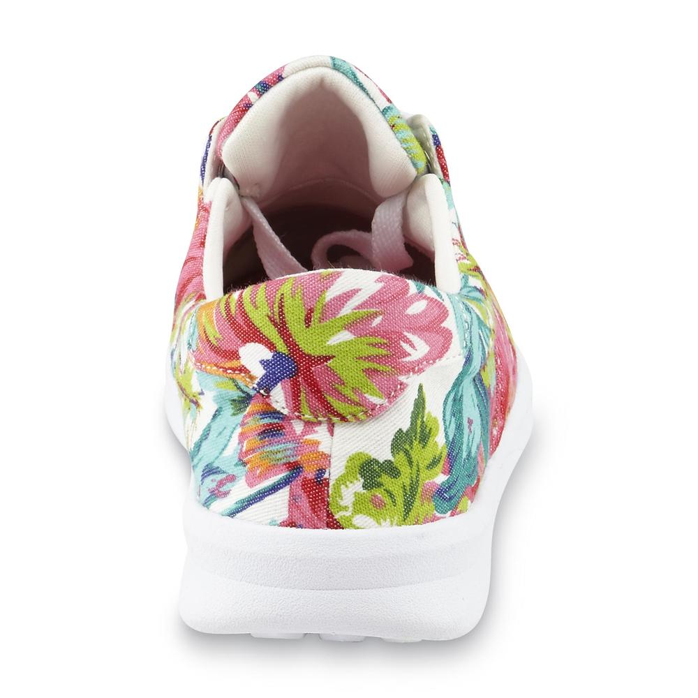 Athletech Women's Calypso White/Multicolor Floral Print Casual Shoe