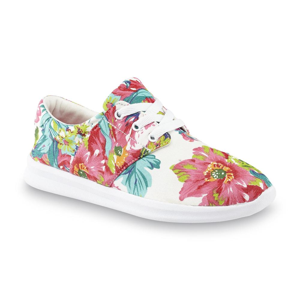 Athletech Women's Calypso White/Multicolor Floral Print Casual Shoe