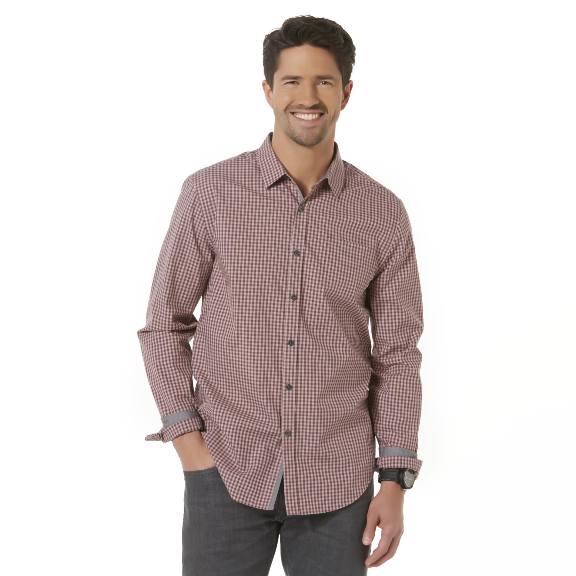Structure Men's Slim Fit Long-Sleeve Shirt - Gingham
