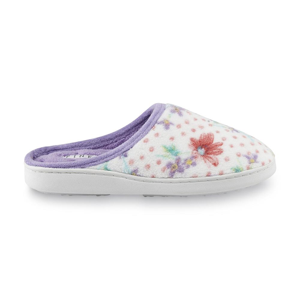 Pink K Women's White/Multicolor/Floral Clog Slipper