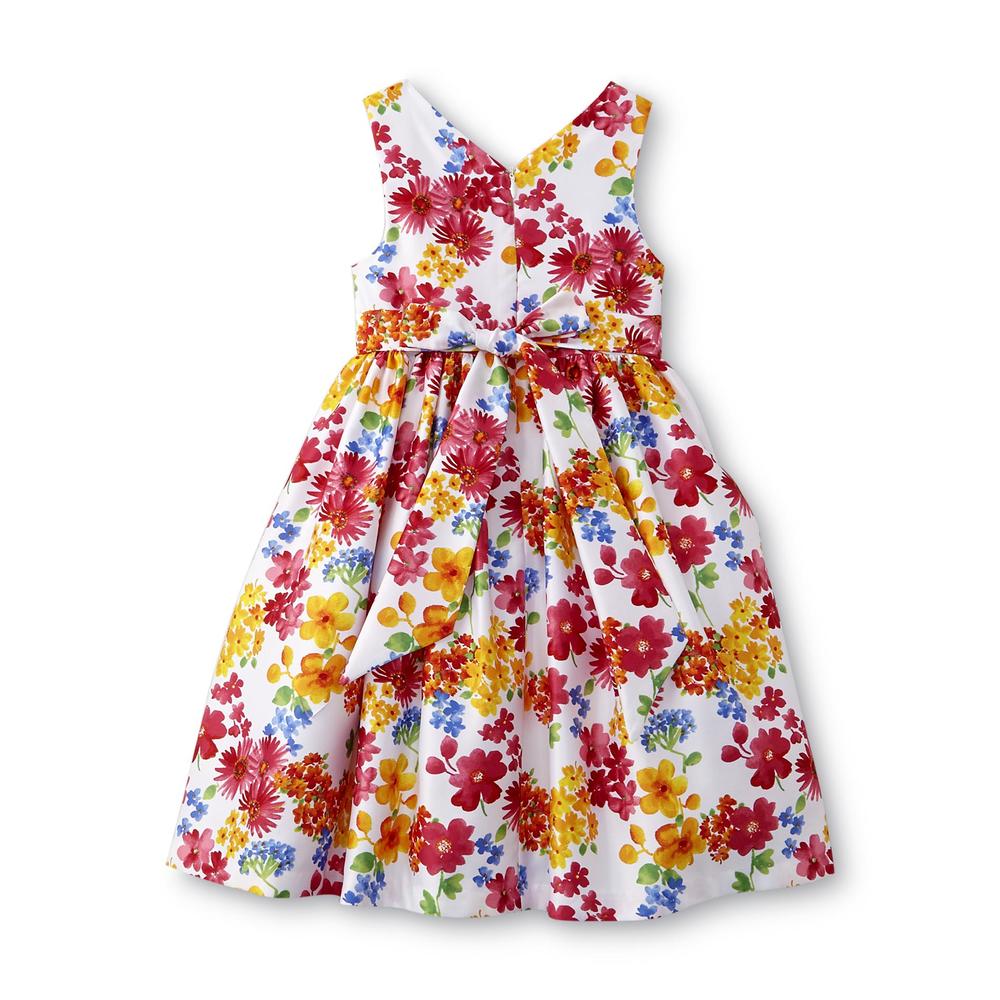American Princess Girl's Embellished Occasion Dress - Floral