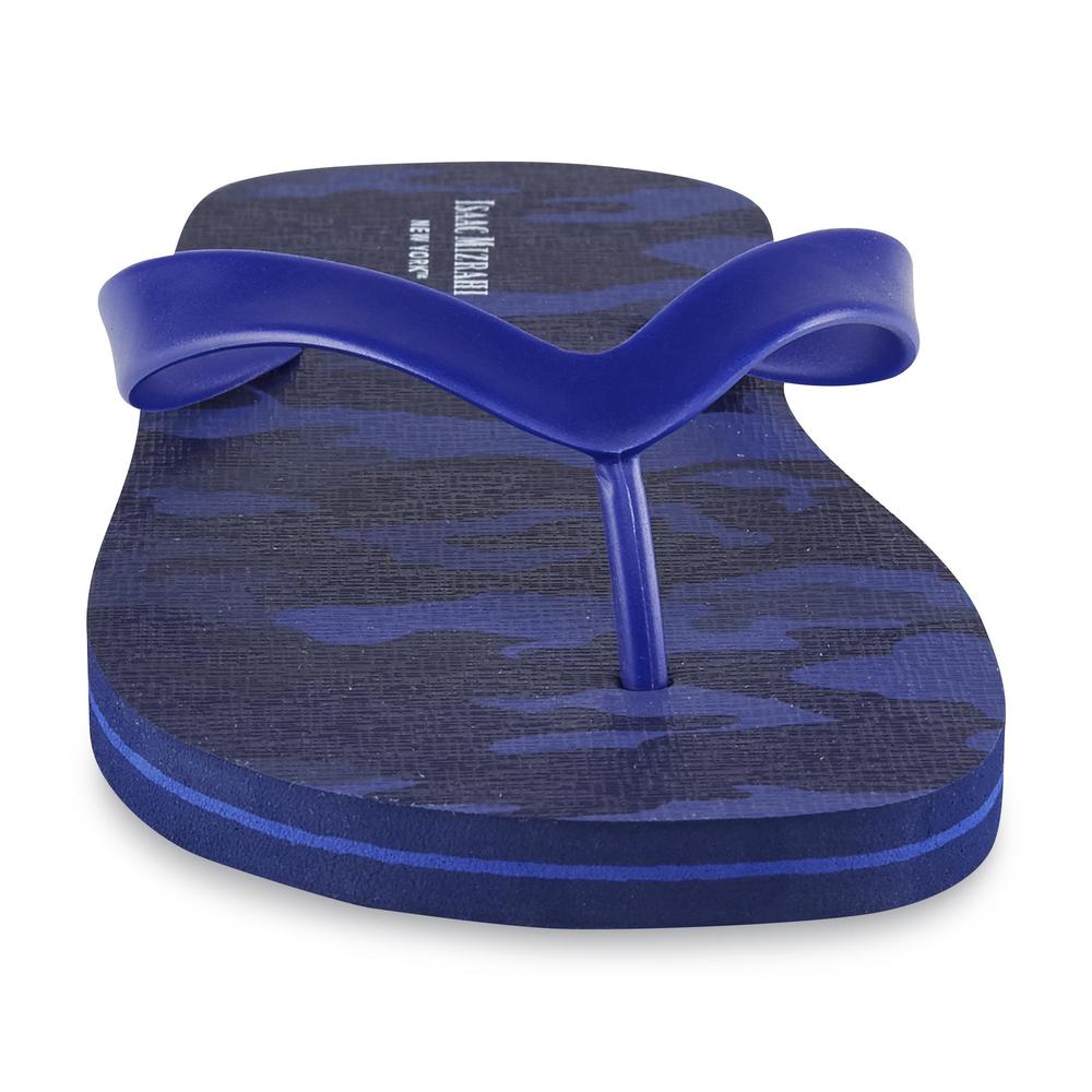 Isaac Mizrahi New York Men's John Blue/Camo Flip-Flop Sandal