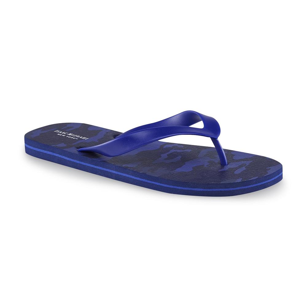 Isaac Mizrahi New York Men's John Blue/Camo Flip-Flop Sandal