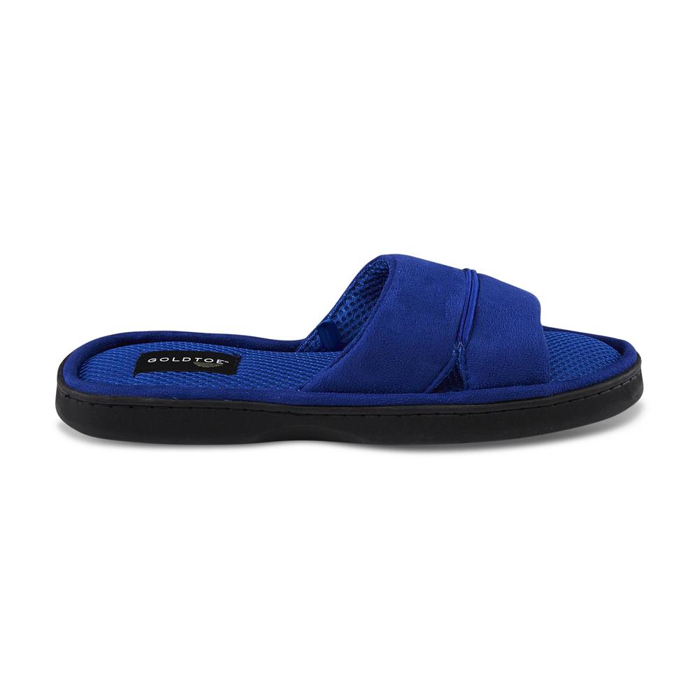 Gold Toe Men's Mesh-Lined Slipper - Blue