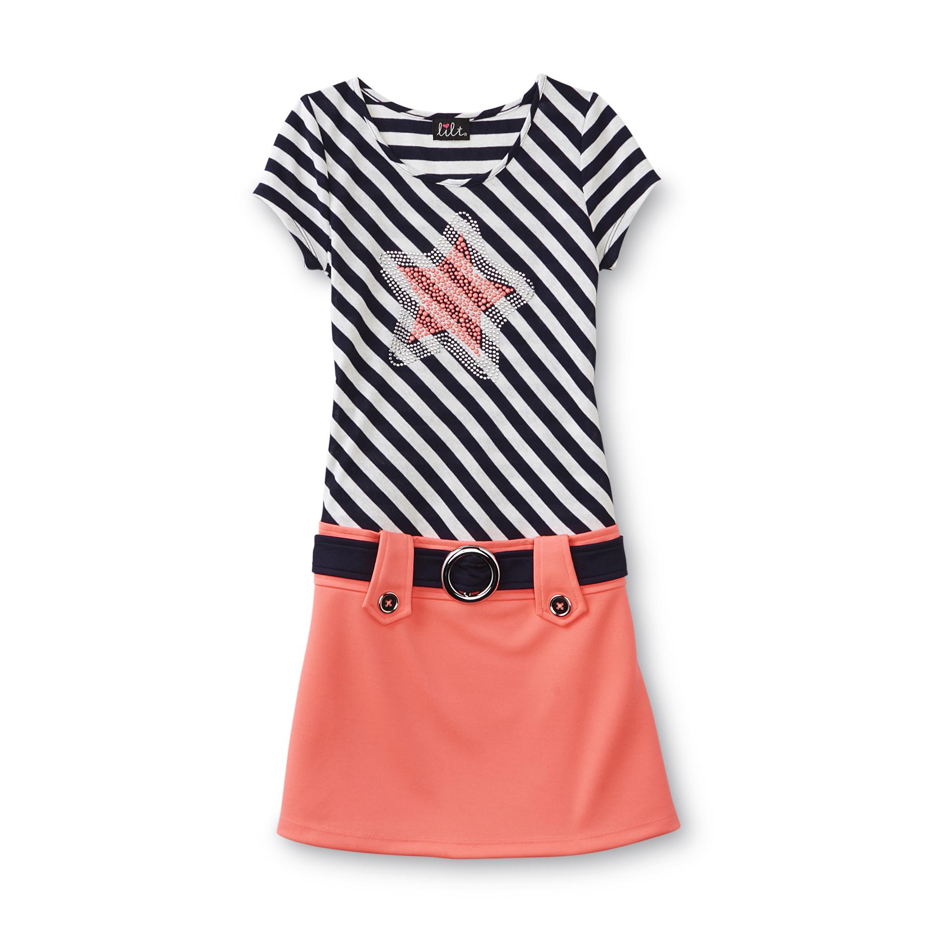 Girl's Marsha Dress - Stripes & Star