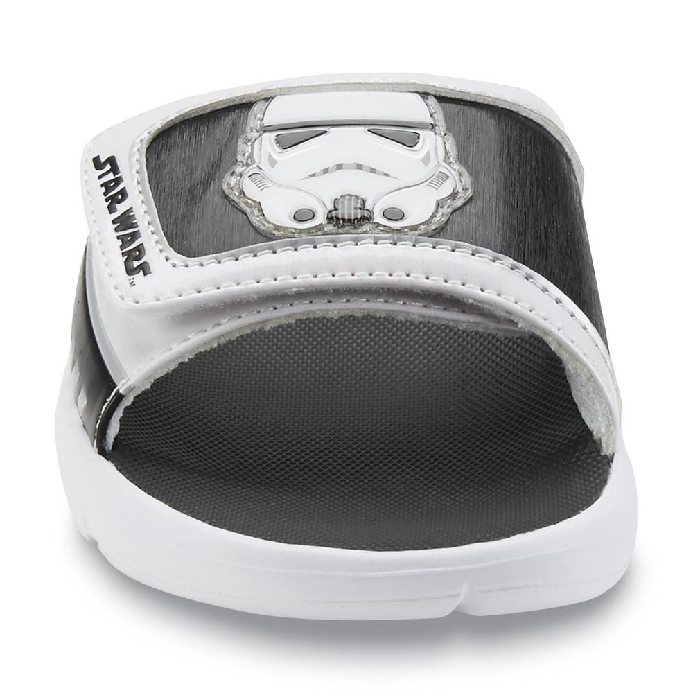 Disney Star Wars Stormtrooper Boy's White/Black Slide Sandal