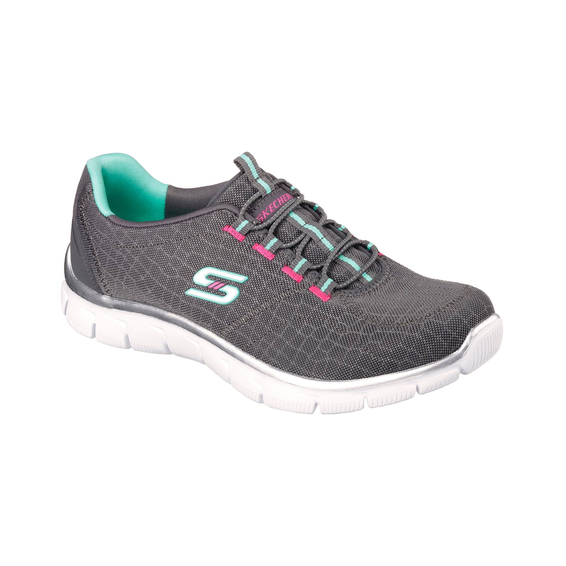 Skechers Women s Relaxed Fit Rock Around Gray Slip On Shoe Skechers Women s Relaxed Fit Rock Around Gray Slip On Shoe