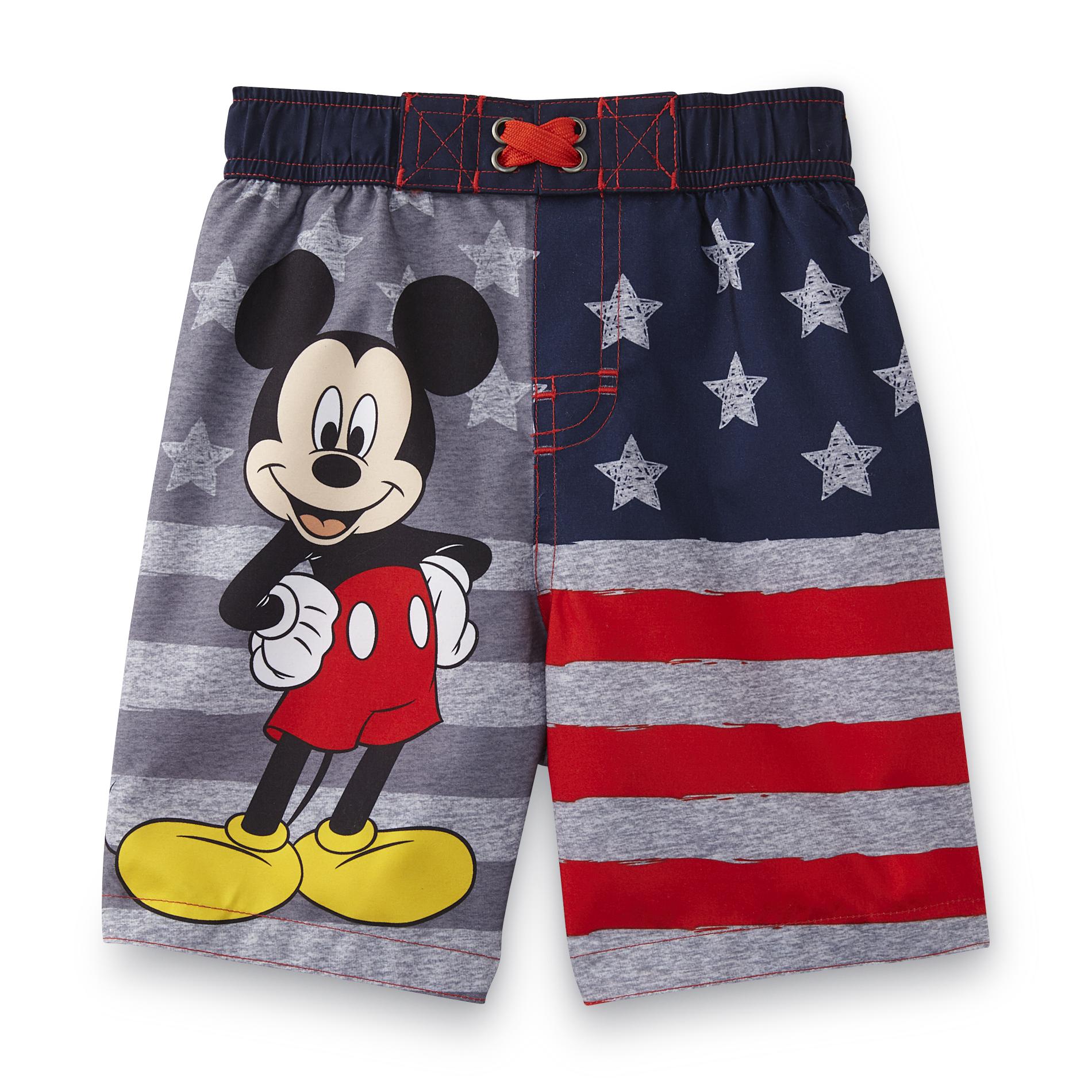 Disney Mickey Mouse Infant & Toddler Boy's Swim Trunks - American Flag