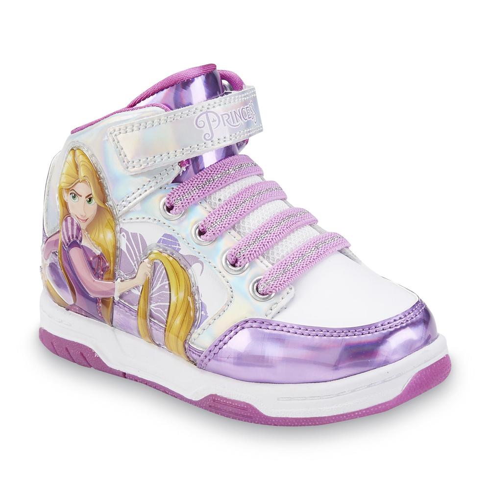 Disney Toddler Girl's Rapunzel Purple/White High-Top Sneaker