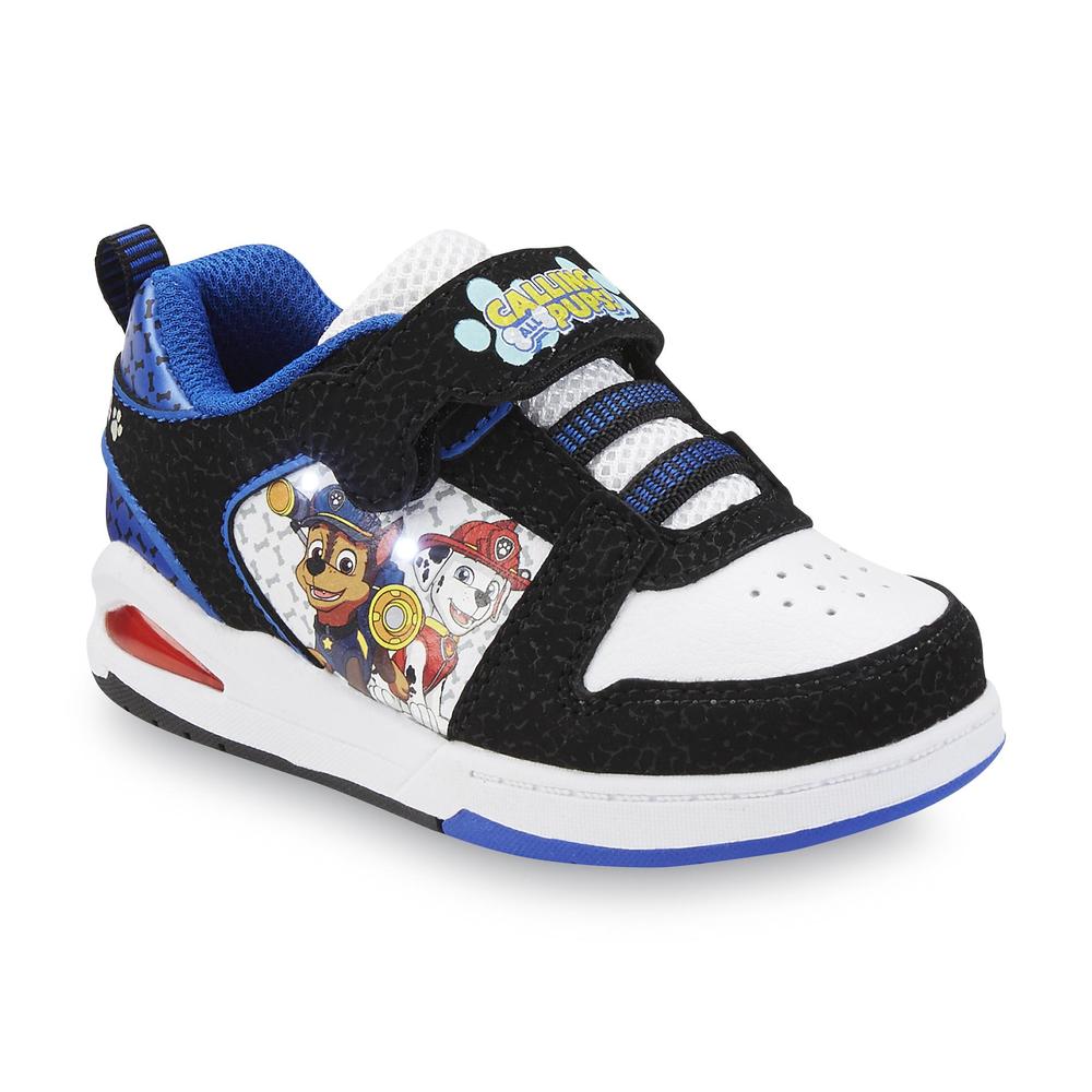 Nickelodeon Toddler Boy's PAW Patrol Black/White/Blue Light-Up Skate Shoe