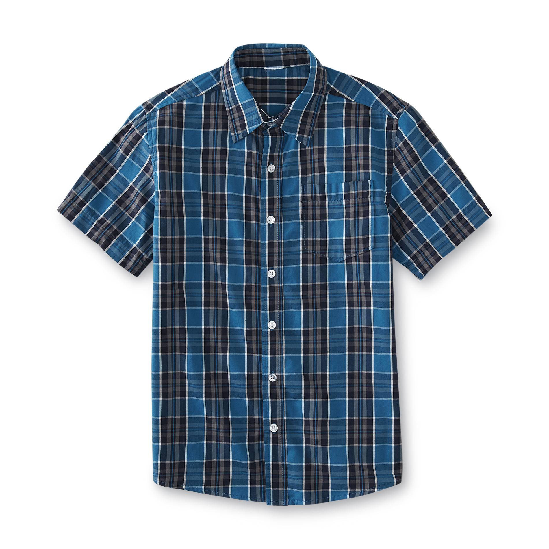 Simply Styled Boy's Short-Sleeve Shirt - Plaid