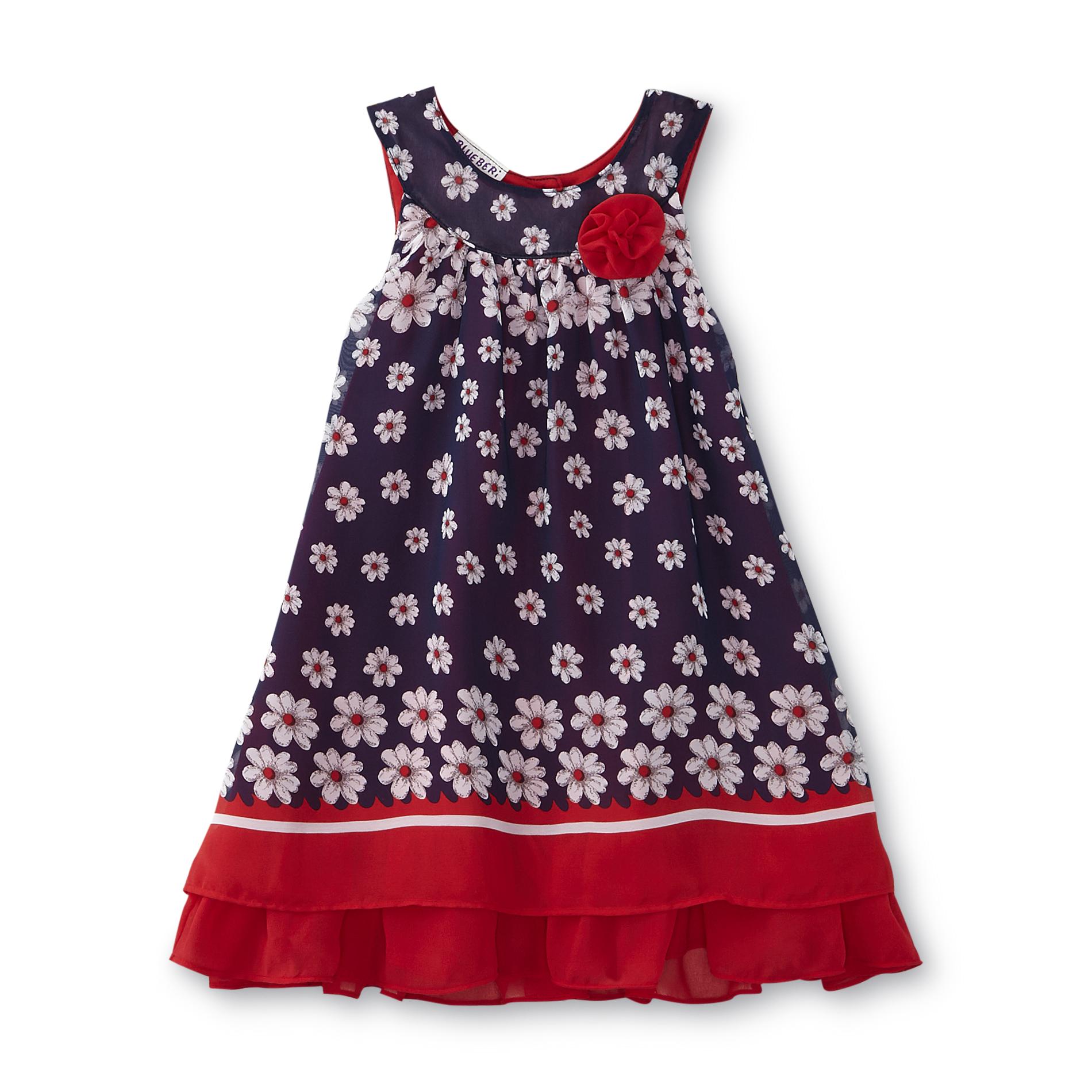 Blueberi Boulevard Infant & Toddler Girl's Chiffon Sundress - Daisy Floral