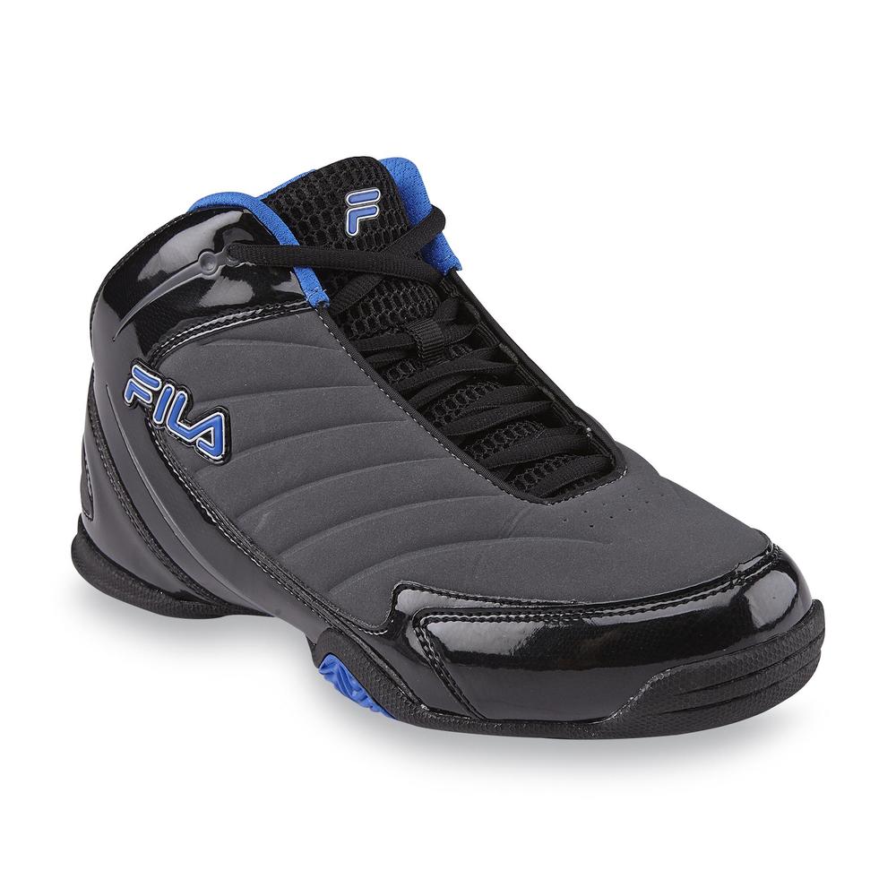 Fila Men's Gambit Black/Gray/Blue Basketball Shoe