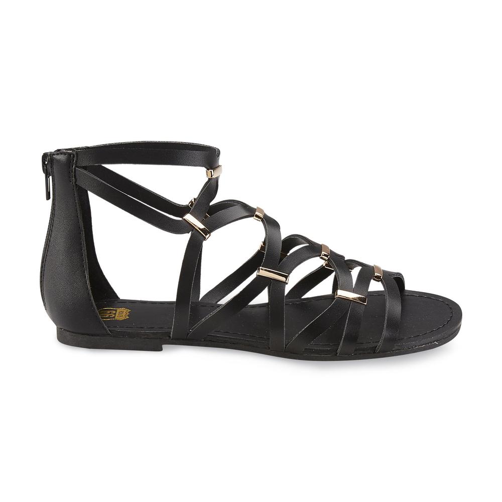 Route 66 Women's Alva Black/Embellished Gladiator Sandal
