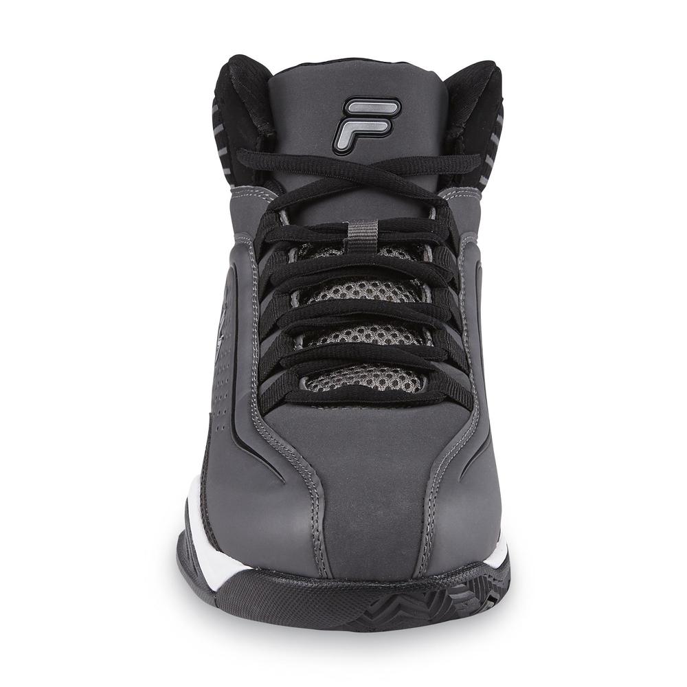 Fila Men's Entrapment Gray/Black Mid-Top Basketball Shoe
