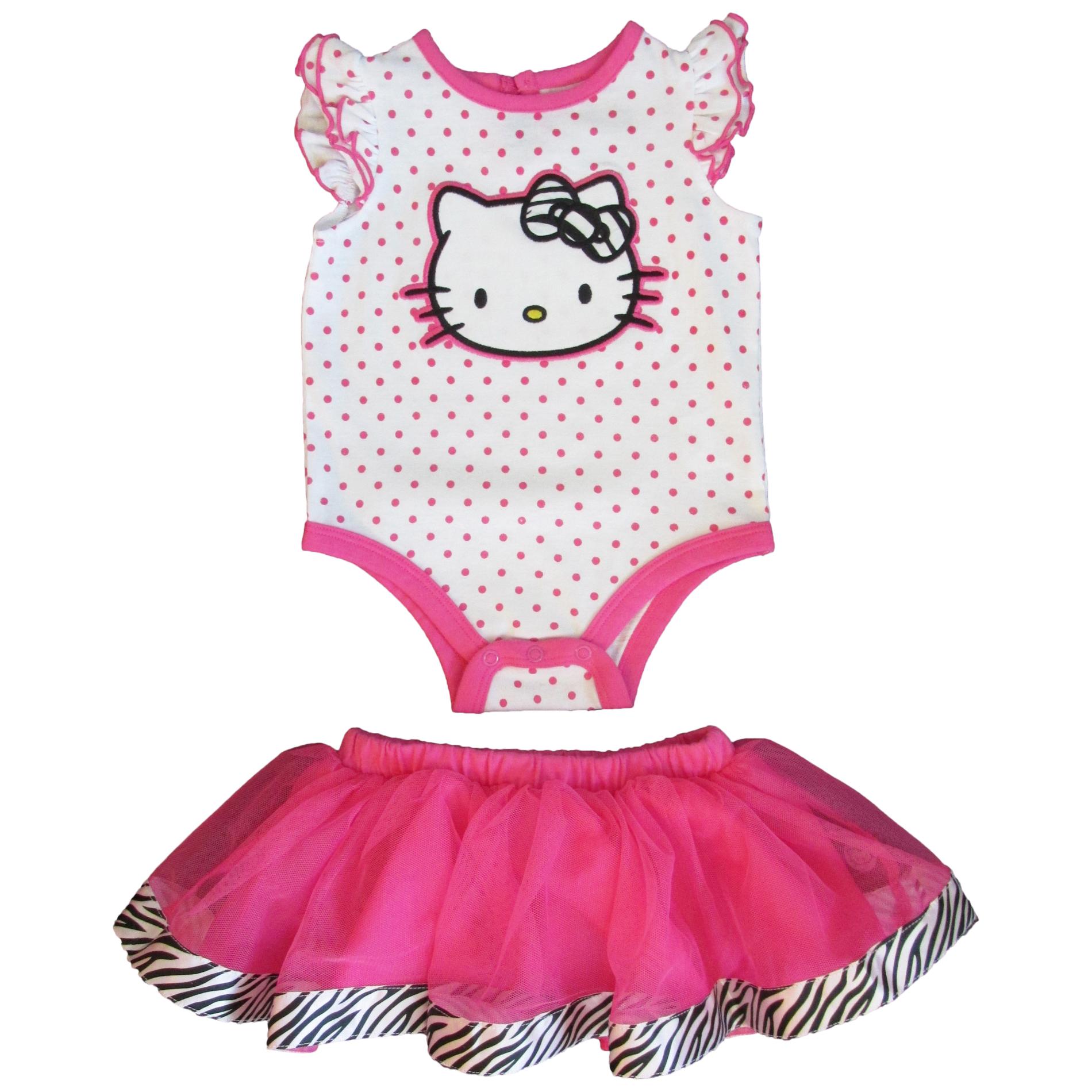 Hello Kitty Newborn & Infant Girl's Bodysuit & Tutu Skirt