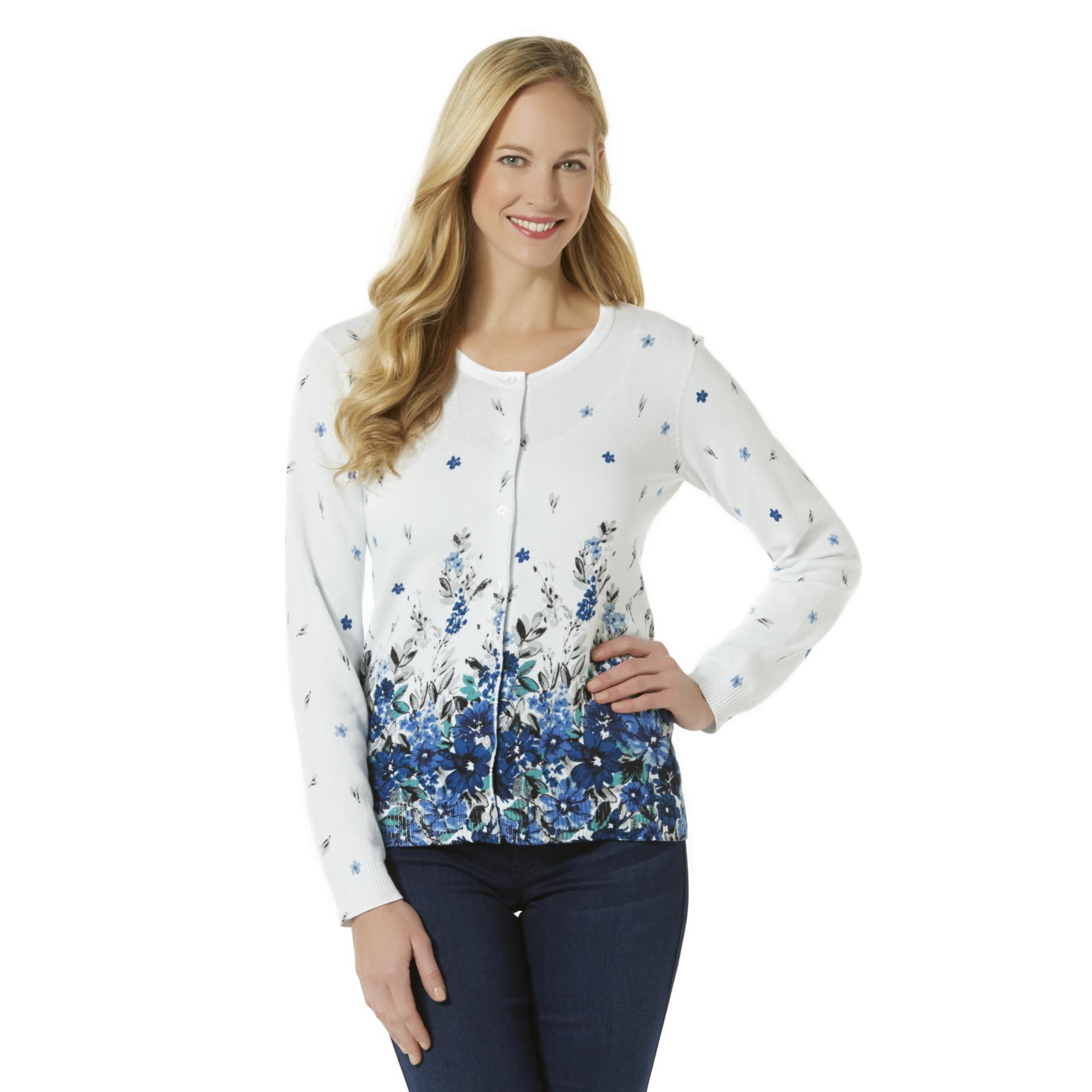 Laura Scott Women's Cardigan Sweater - Floral