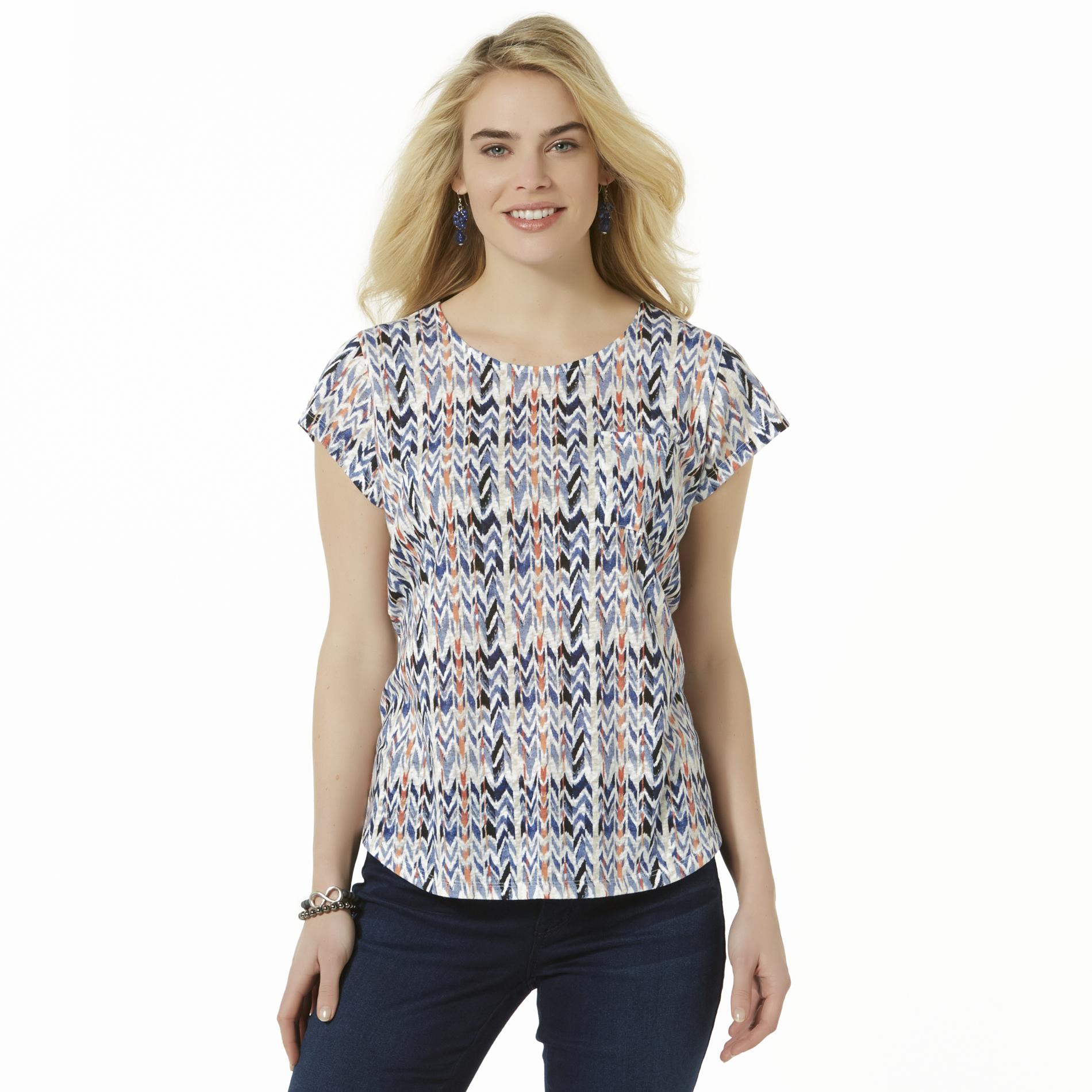 Canyon River Blues Women's Pocket T-Shirt - Geometric