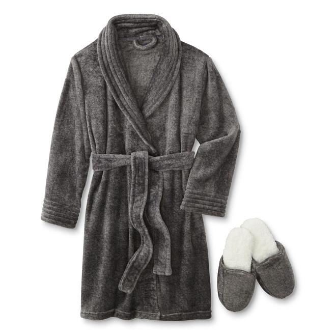 Simply Styled Women's Fleece Robe & Slippers