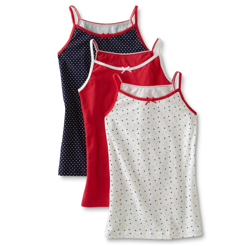 Joe Boxer Girls' 3-Pack Camis - Hearts & Dotted