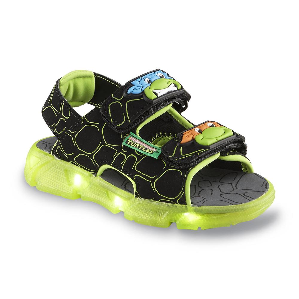 Nickelodeon Toddler Boy's Teenage Mutant Ninja Turtles Black Light-Up Sandal