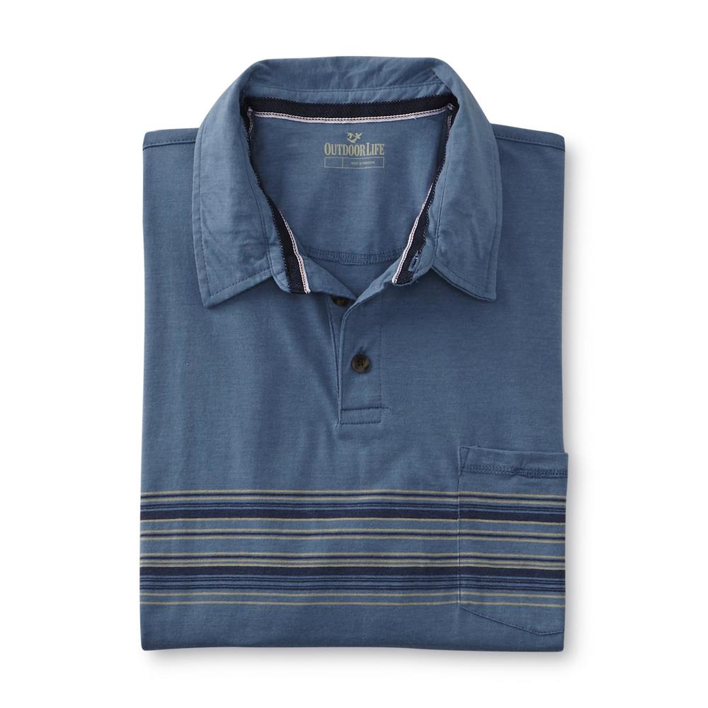 Outdoor Life Men's Big & Tall Pocket Polo Shirt - Striped