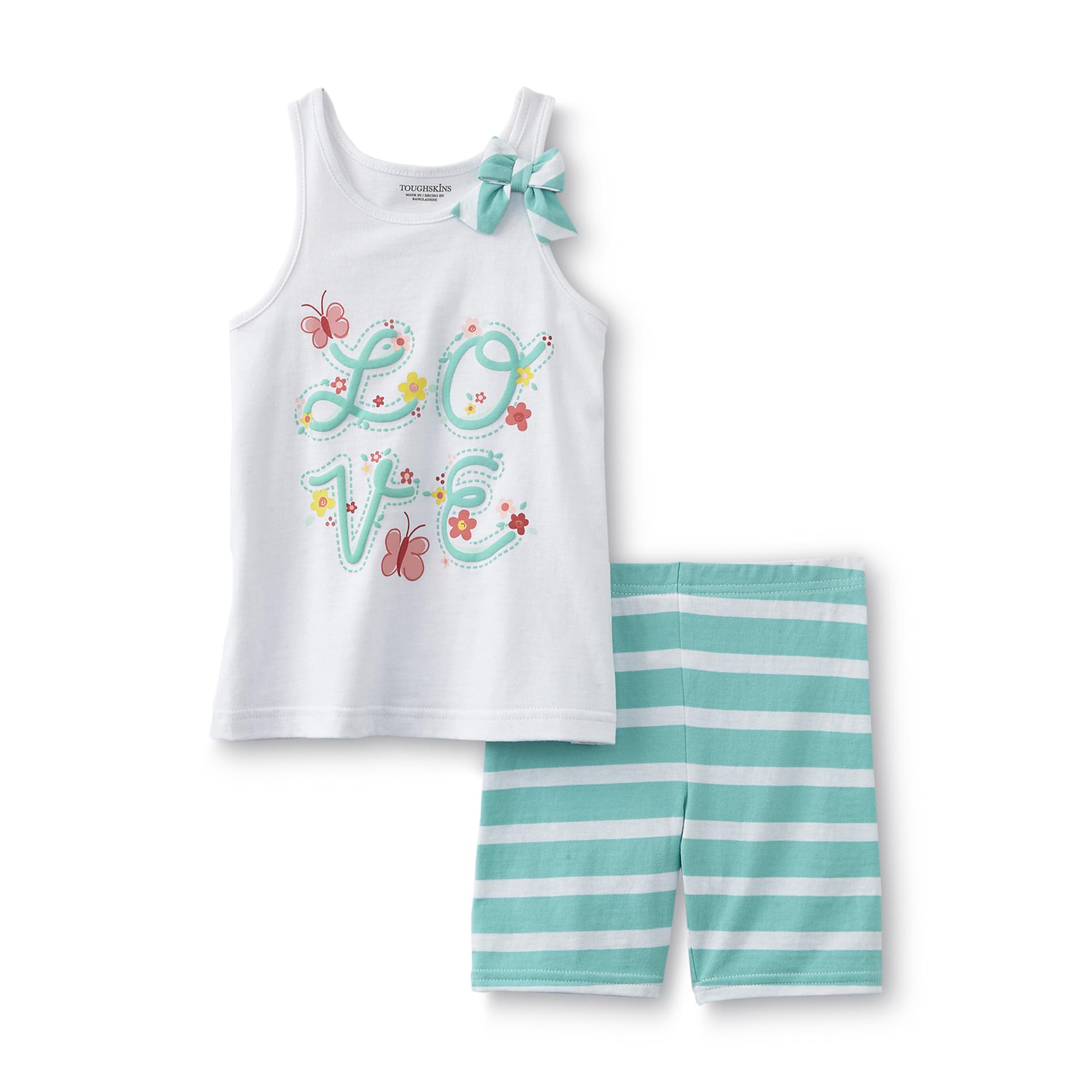 Toughskins Infant & Toddler Girl's Tank Top & Shorts - Love