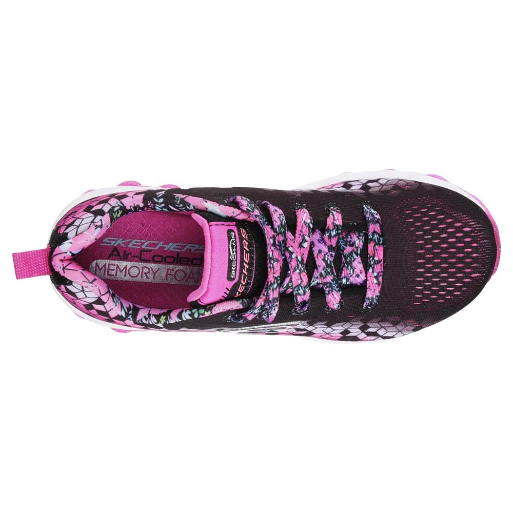Skechers Girls' Skech-Air Fade N Fly Black/Pink Athletic Shoe