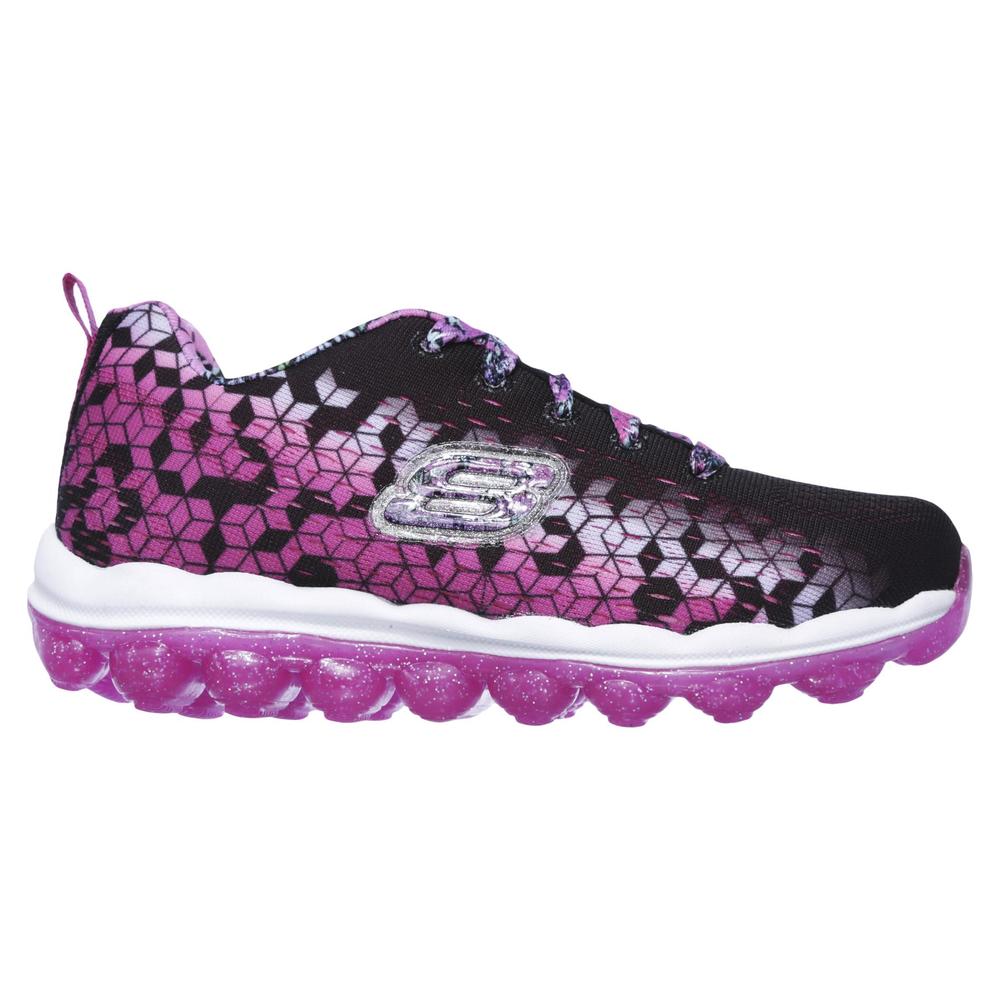 Skechers Girls' Skech-Air Fade N Fly Black/Pink Athletic Shoe
