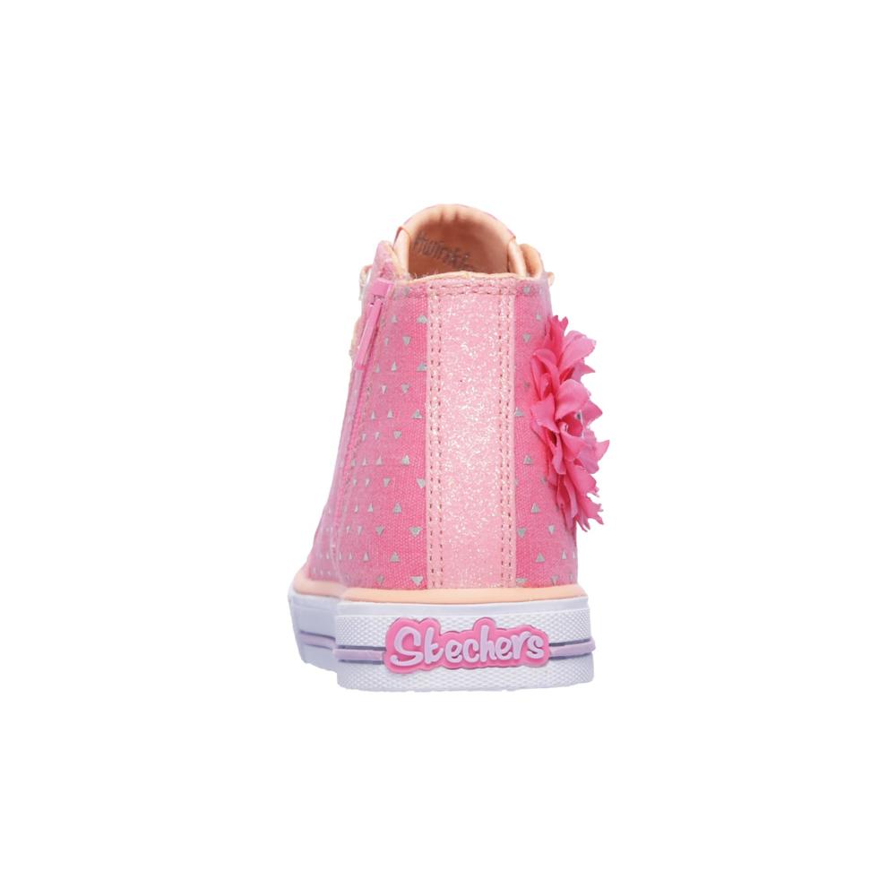 Skechers Toddler Girls' Twinkle Toes Shuffles Bloom Boom Pink Sneaker