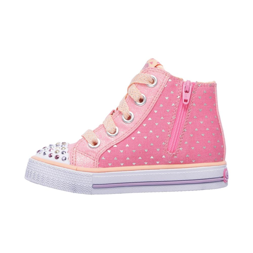 Skechers Toddler Girls' Twinkle Toes Shuffles Bloom Boom Pink Sneaker