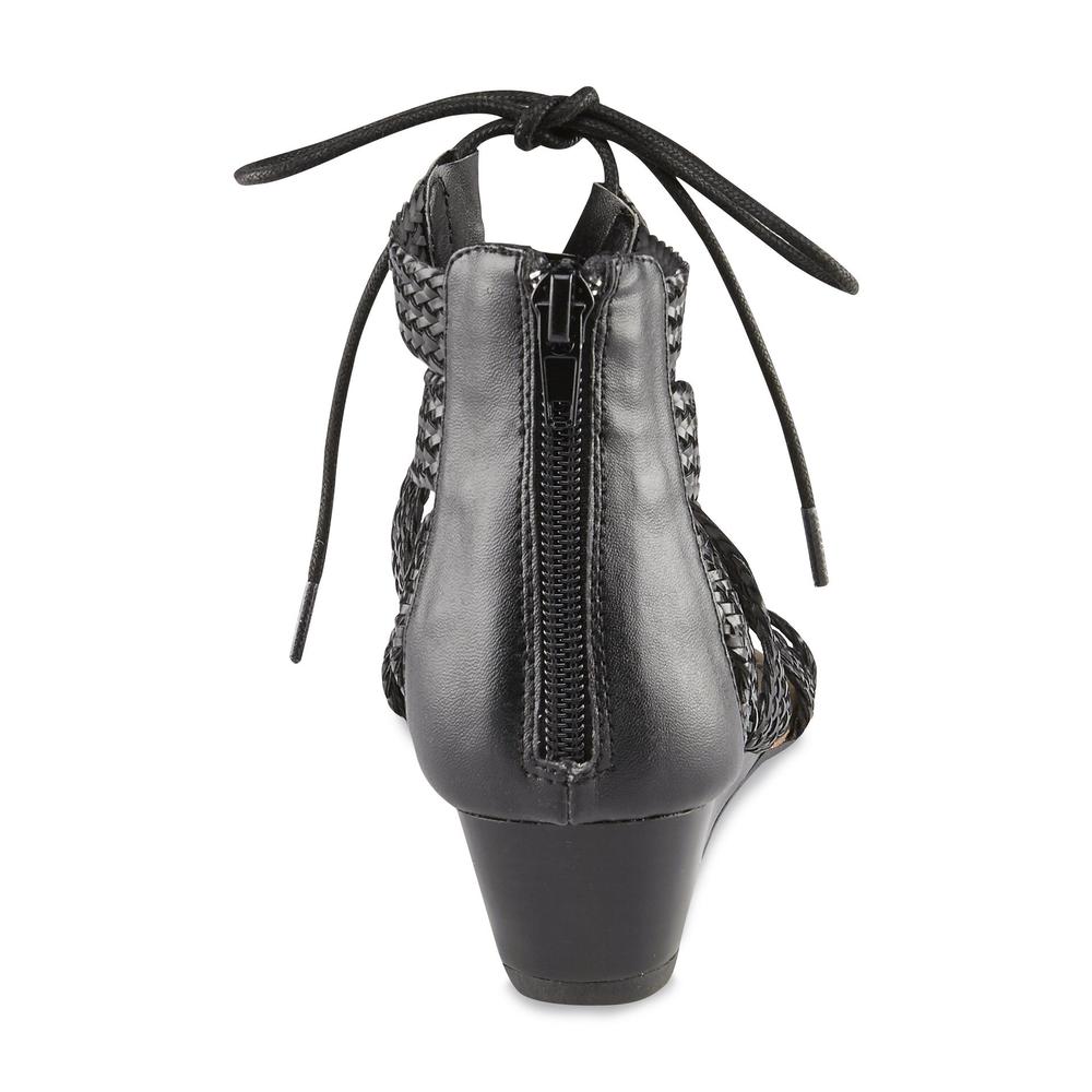 Bongo Women's India Black Lace-Up Gladiator Sandal