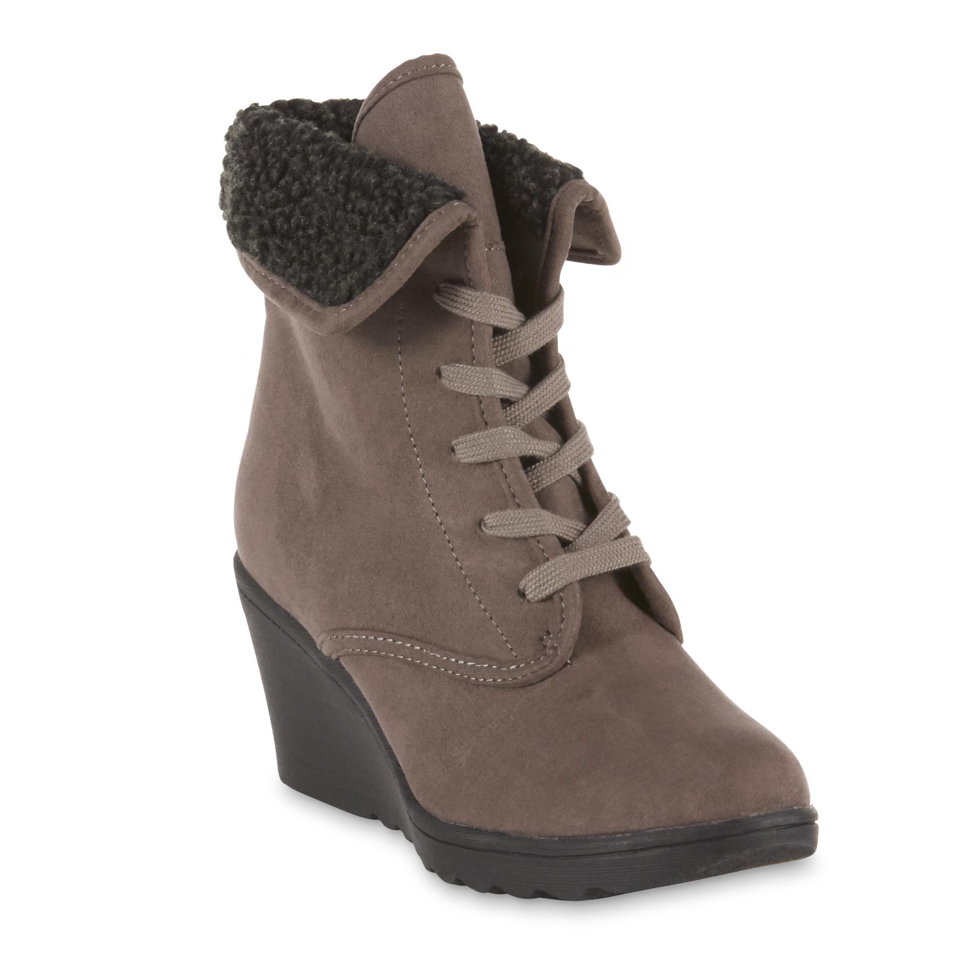 Attention Women's Cabbi Wedge Boot - Gray