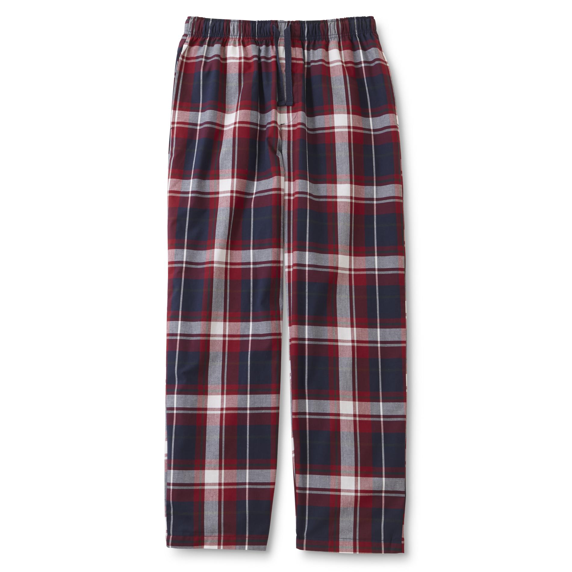 Basic Editions Men's Poplin Pajama Pants - Plaid | Shop Your Way ...
