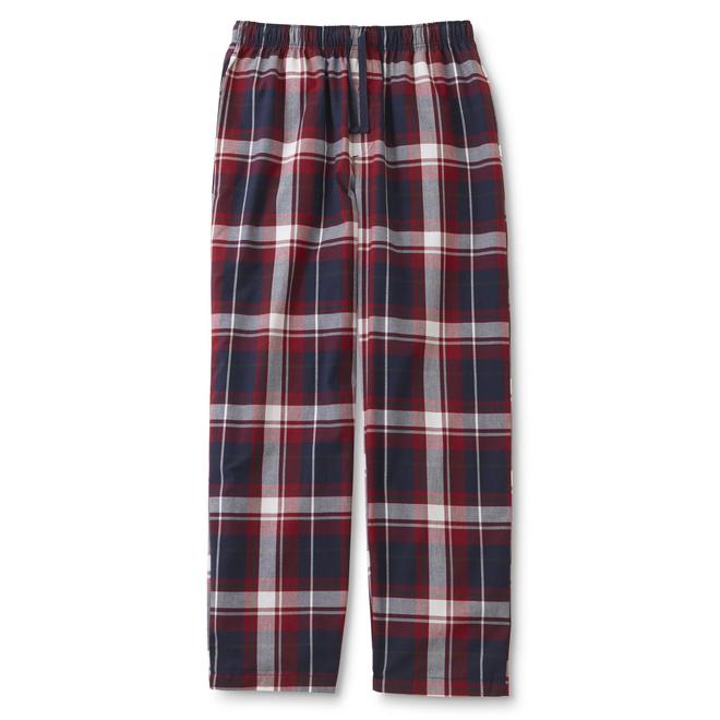 Basic Editions Men's Poplin Pajama Pants Plaid