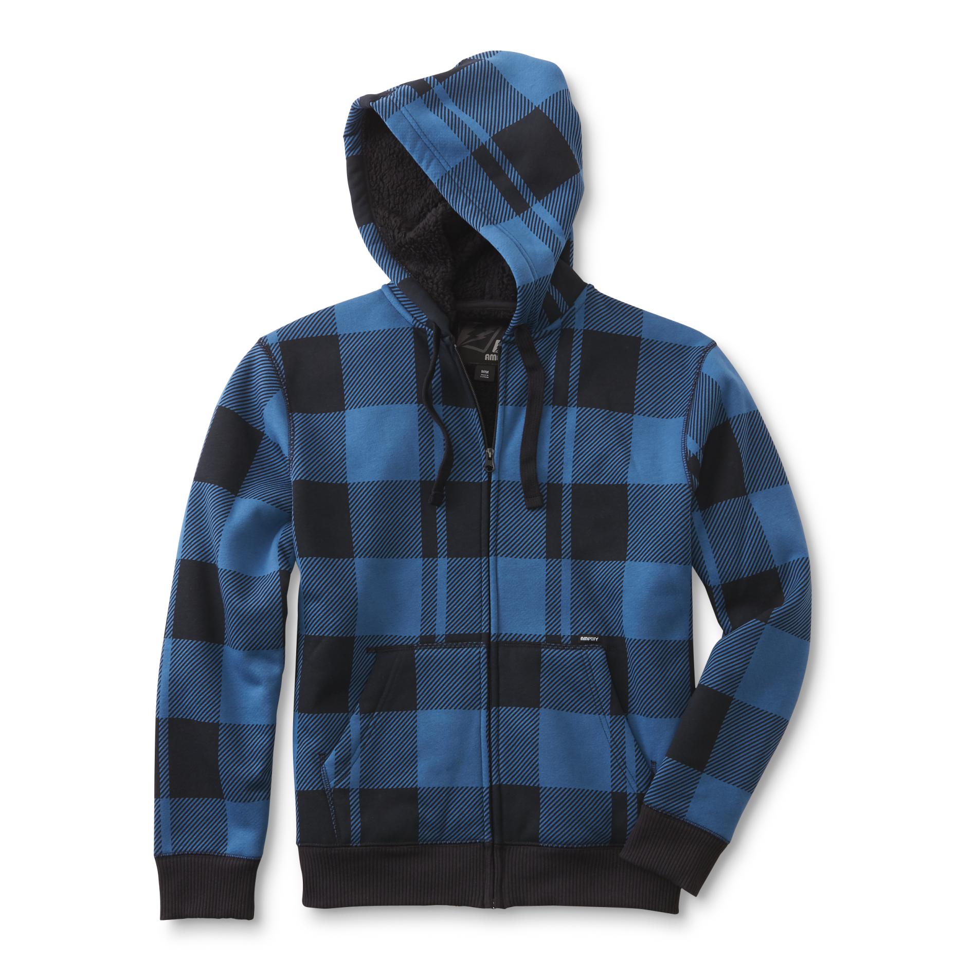 Amplify Young Men's Hoodie Jacket - Plaid